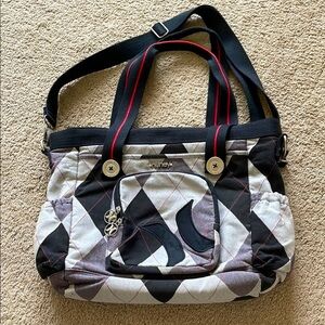 Vintage Hurley Messanger Laptop Bag Plaid Retro Office City Commuter Tote Large